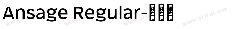 Ansage Regular字体转换